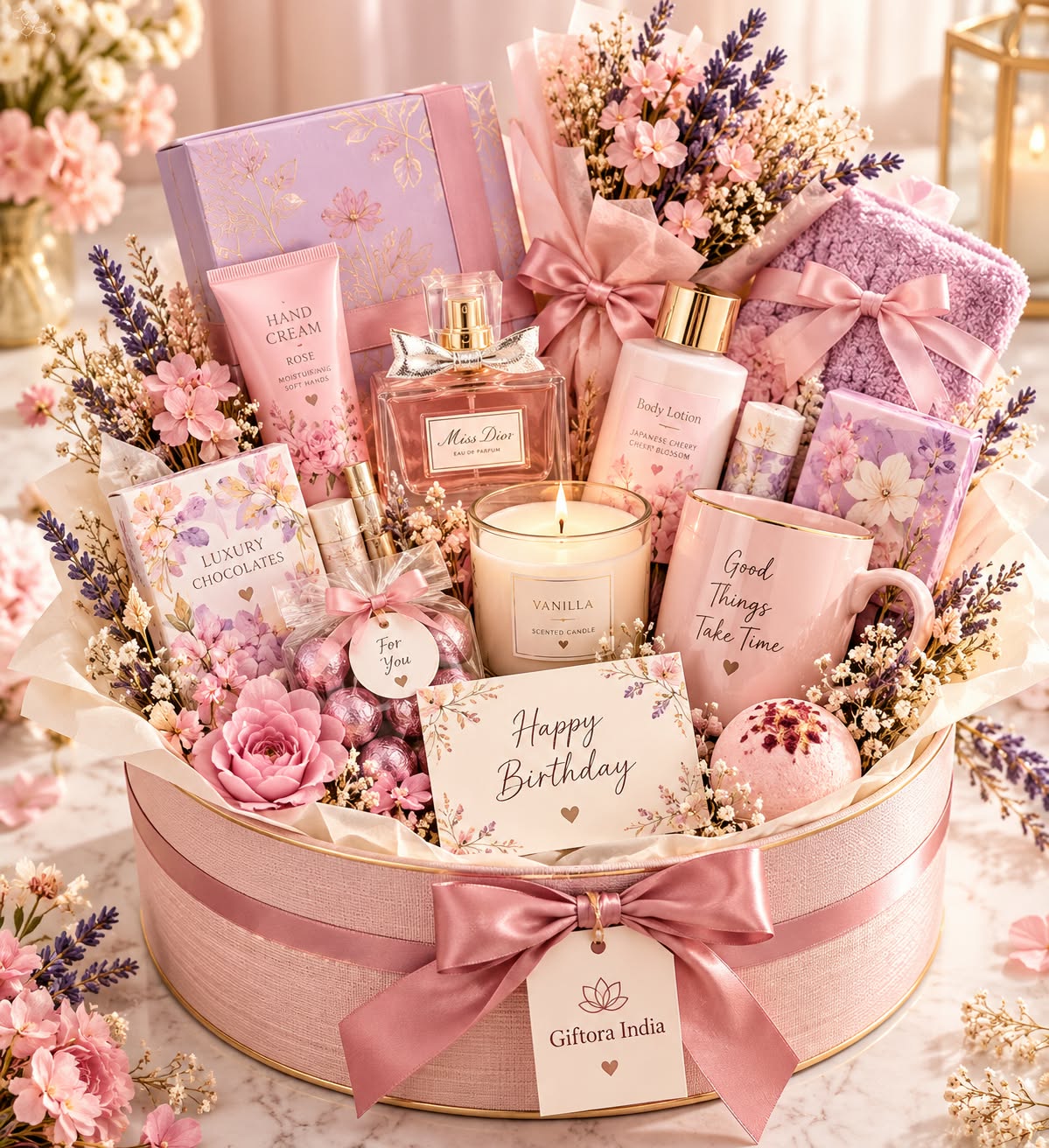 Giftora Blush Luxe Self-Care Hamper product photo