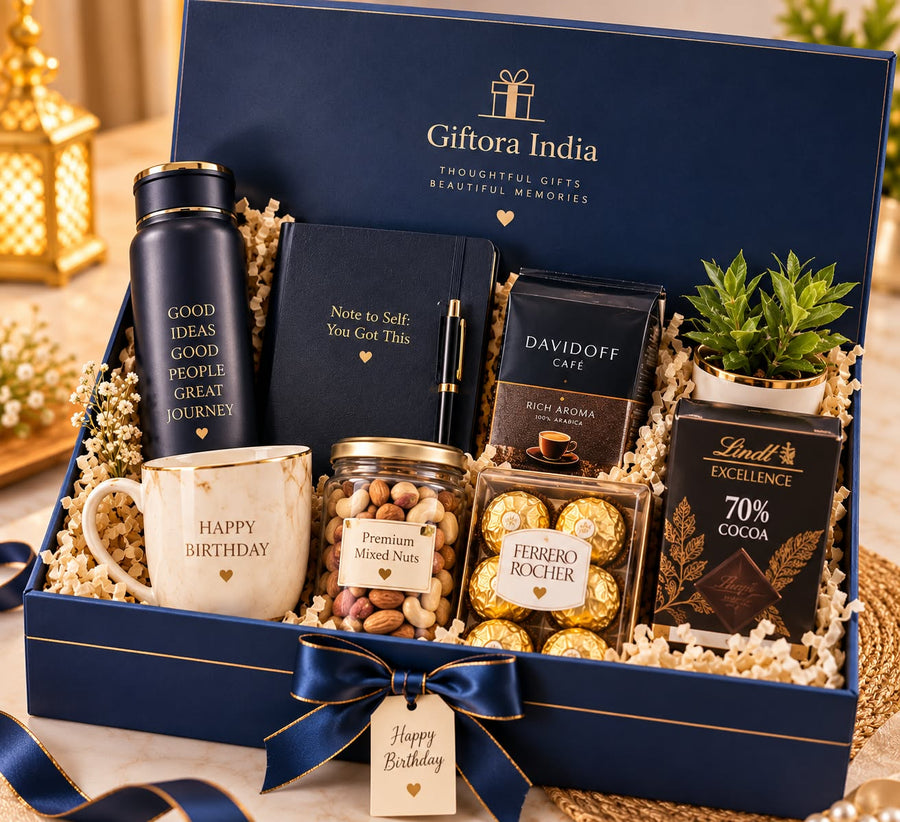 Giftora Blue & Gold Birthday Hamper product photo