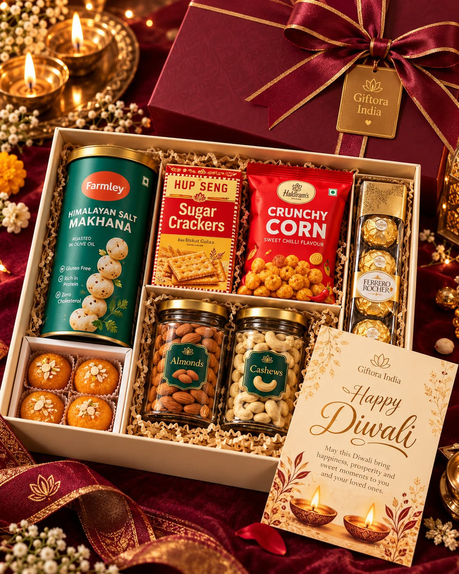 Giftora Diwali Snacks & Dry Fruit Hamper product photo