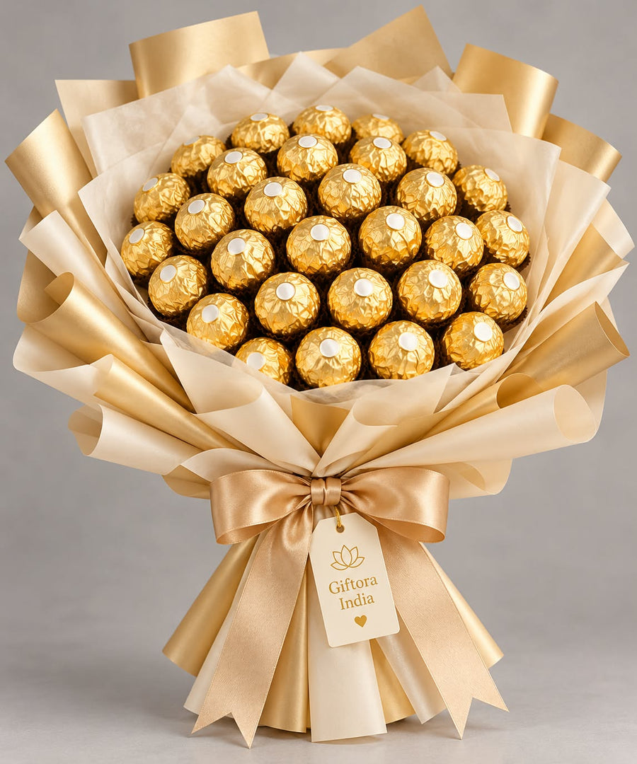 Giftora Golden Ferrero Bouquet product photo